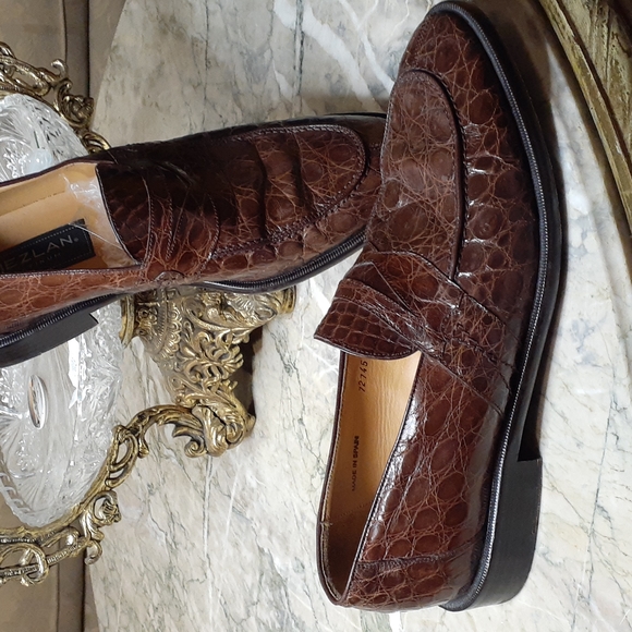 Mezlan shoes loafers ostrich main image 5